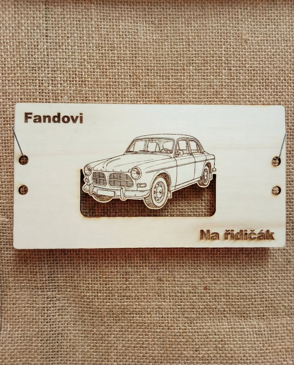 Dřevěný poukaz/držák na peníze — personalizace z vaší fotografie nebo návrhu